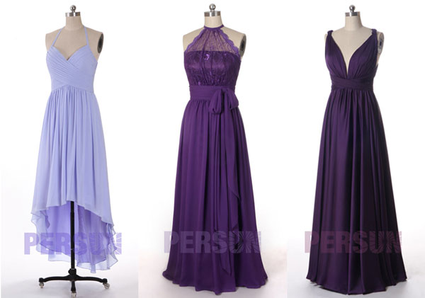 robes de demoiselle d'honneur violettes pas cher