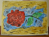 N°1 La rose Toile 18x24 cm Acrylique 20 euros
